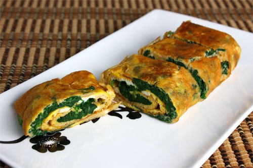 Spinach Tamagoyaki Spinach Tamagoyaki