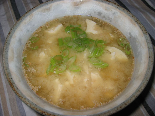 Tofu and Sesame Miso Soup