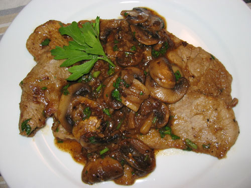 Veal Scaloppine with Mushroom Marsala Sauce