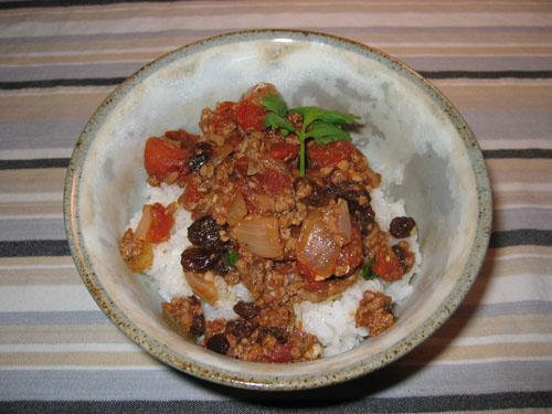 Picadillo on Rice