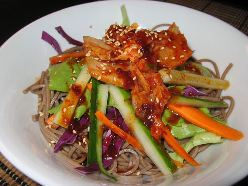 Soba and Kimchi Salad (Bibim Guksu) Soba and Kimchi Salad (Bibim Guksu)