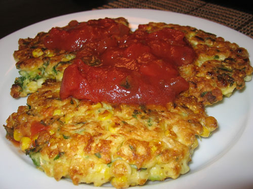 Corn Fritters with Salsa