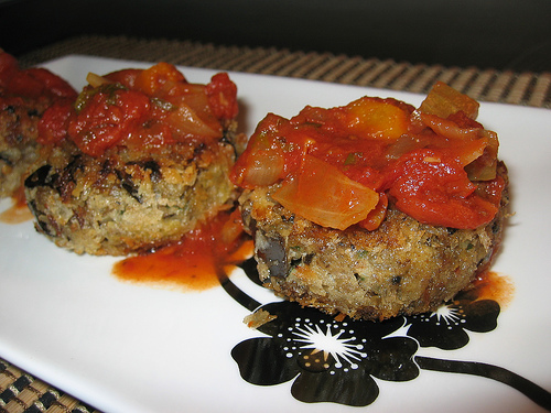 Eggplant Croquettes with Marinara Sauce Eggplant Croquettes with Marinara Sauce
