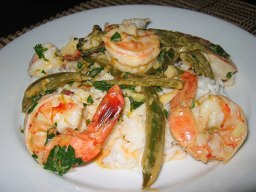 Spicy Shrimp on Coconut Rice