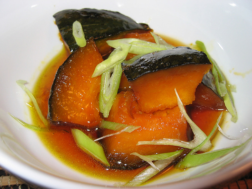 Kabocha Simmered in Caramel Sauce