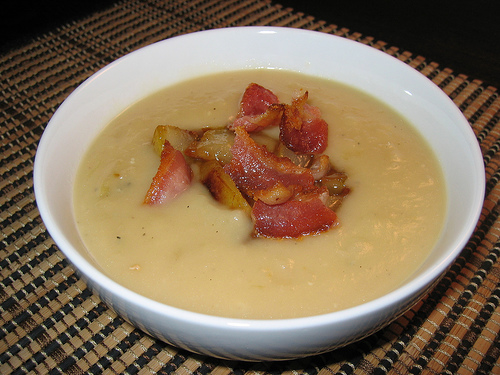 Caramelized Onion and Gorgonzola Soup