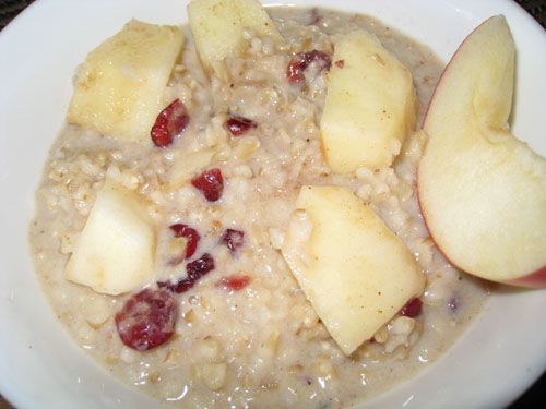 Apple Crisp Oatmeal with Cranberries Apple Crisp Oatmeal with Cranberries