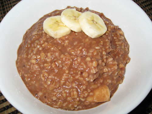 Chocolate and Banana Oatmeal Chocolate and Banana Oatmeal