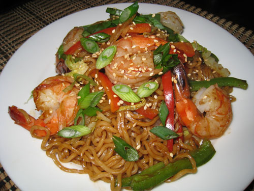 Ebi Yakisoba (Shrimp and Fried Noodles)