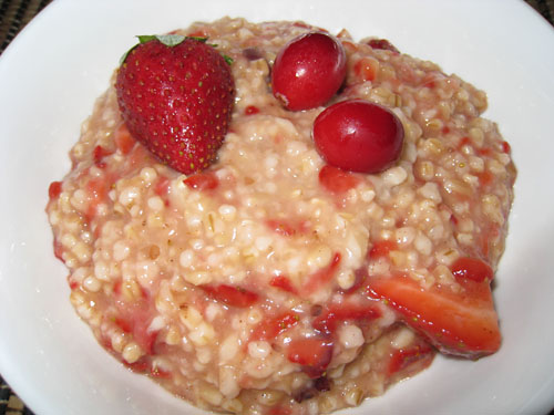 Strawberry and Cranberry Oatmeal Strawberry and Cranberry Oatmeal