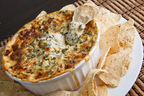 Hot Cheesy Crab, Spinach and Artichoke Dip Hot Cheesy Crab, Spinach and Artichoke Dip