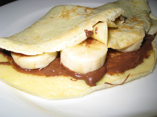 Nutella and Banana Crepes