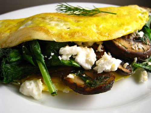 Mushroom, Spinach and Feta Omelet Mushroom, Spinach and Feta Omelet