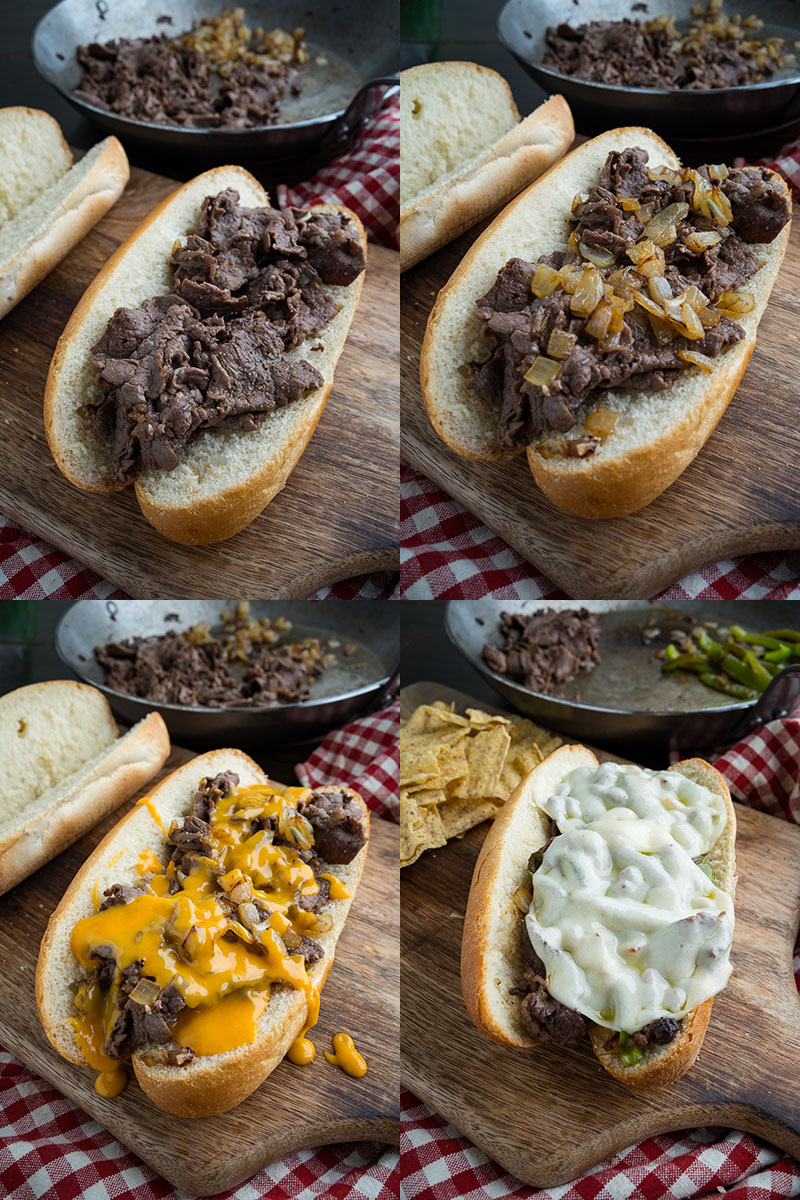Philly Cheesesteak Sandwiches Philly Cheesesteak Sandwiches
