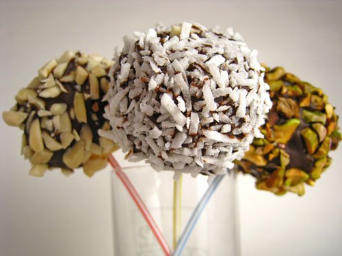 Chocolate Covered Cheesecake Lollipops