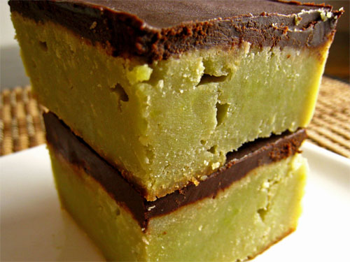 Green Tea White Chocolate Mascarpone Brownies with Chocolate Ganache Green Tea White Chocolate Mascarpone Brownies with Chocolate Ganache