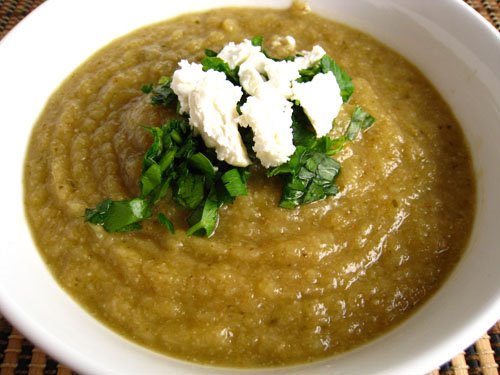 Roasted Cauliflower and Poblano Pepper Soup