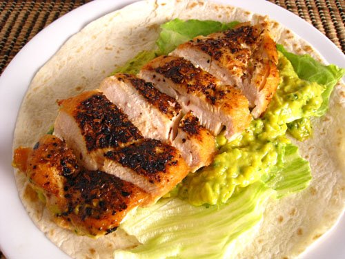 Chicken and Mango Guacamole Wrap Chicken and Mango Guacamole Wrap