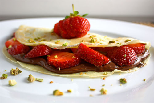 Strawberry and Nutella Crepes Strawberry and Nutella Crepes