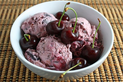 Cherry and Chocolate Stracciatella Ice Cream