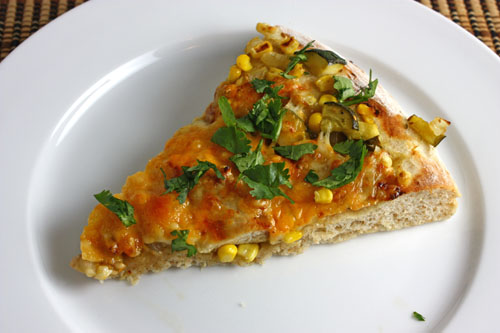 Corn, Zucchini and Chicken Pizza - Slice Corn, Zucchini and Chicken Pizza - Slice
