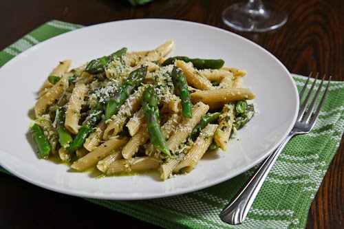 Wild Leek (aka Ramp) Pesto on Penne with Asparagus Wild Leek (aka Ramp) Pesto on Penne with Asparagus
