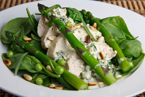 Chicken and Asparagus Salad with Creamy Tarragon Dressing