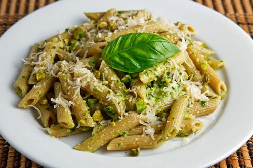 Pistachio Pesto on Penne
