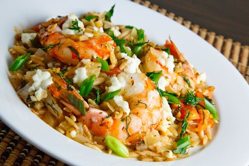 Tomato and Feta Baked Shrimp Pasta Tomato and Feta Baked Shrimp Pasta