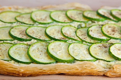 Zucchini and Feta Ricotta Tart
