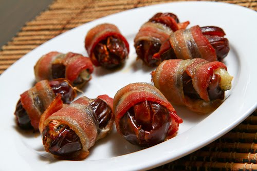 Bacon Wrapped Stuffed Medjool Dates