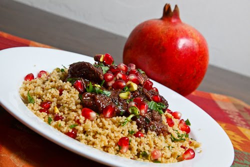 Pomegranate and Date Lamb Tagine