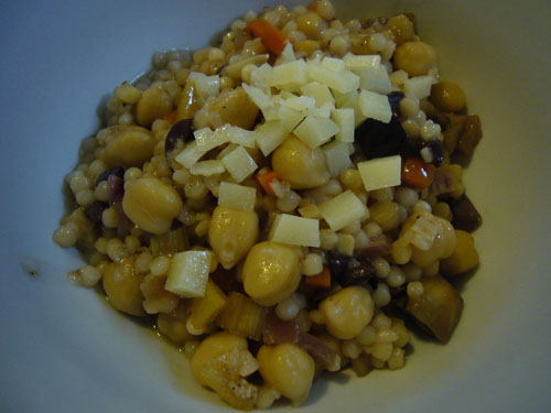Chickpeas and Israeli Couscous (Risotto Style) Chickpeas and Israeli Couscous (Risotto Style)