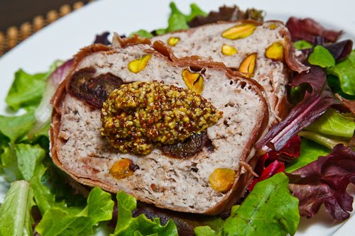 Date and Pistachio Terrine with Grainy Mustard