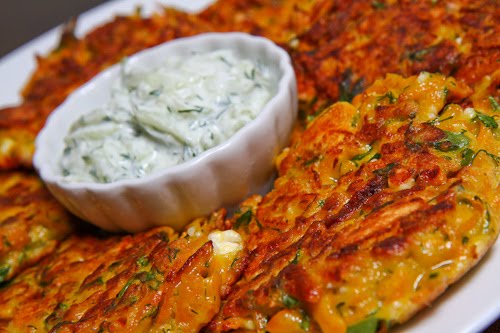 Pumpkin and Feta Fritters