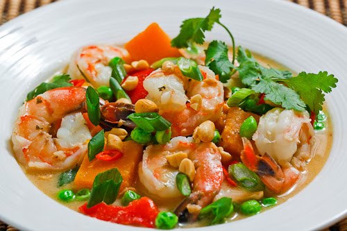 Panang Curried Pumpkin and Prawn Soup Panang Curried Pumpkin and Prawn Soup