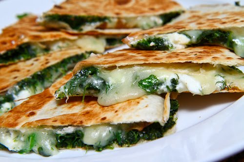 Spinach and Feta Quesadillas Spinach and Feta Quesadillas