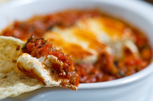 Baked Goat Cheese Salsa Tortilla Chips Baked Goat Cheese Salsa with Tortilla Chips