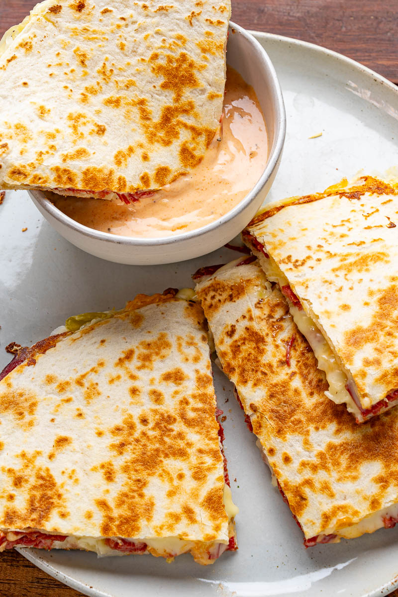 Reuben Quesadillas Reuben Quesadillas