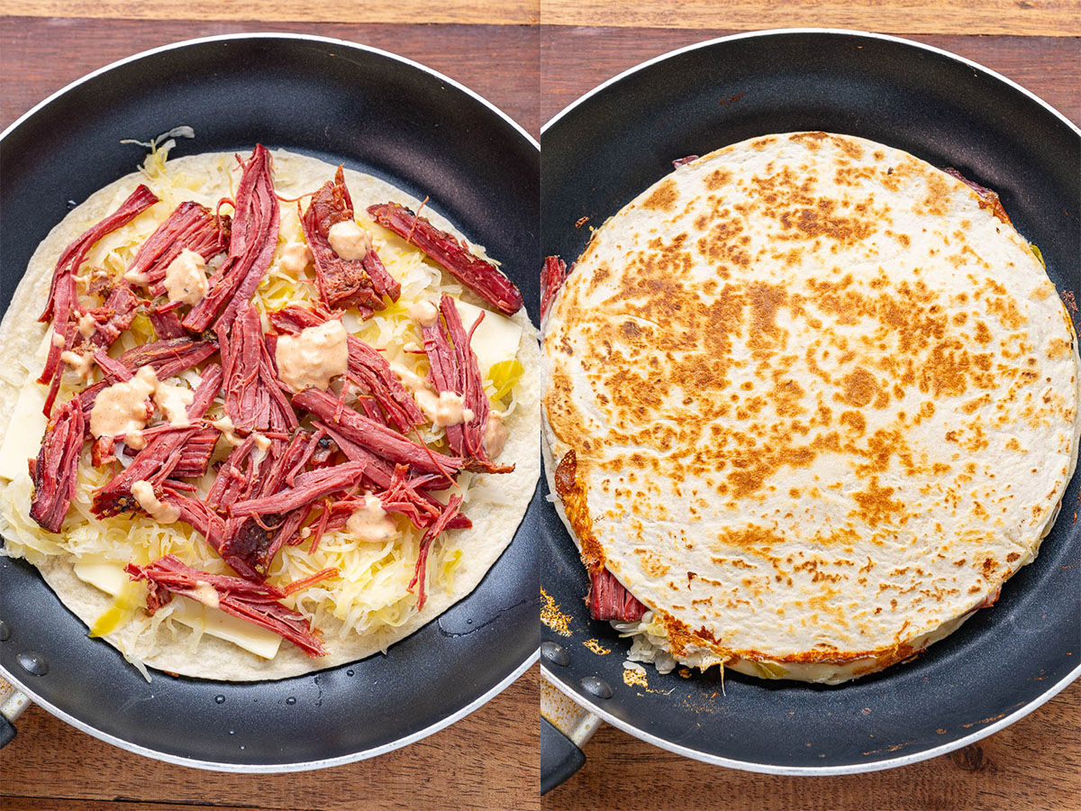 Reuben Quesadillas Reuben Quesadillas