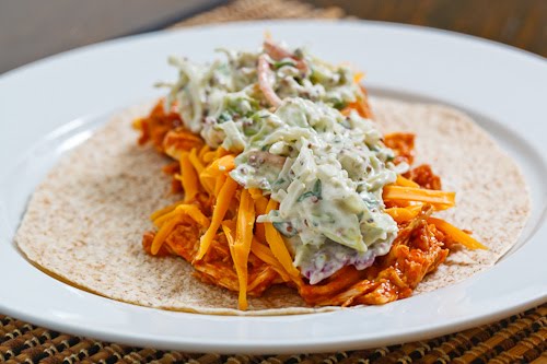 BBQ Chicken with Blue Cheese Slaw Wraps BBQ Chicken with Blue Cheese Slaw Wraps