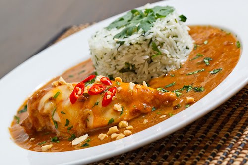 Thai Chicken 'Mole' with Coconut Cilantro Lime Rice