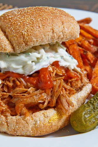 BBQ Pulled Pork Sandwich with Slaw