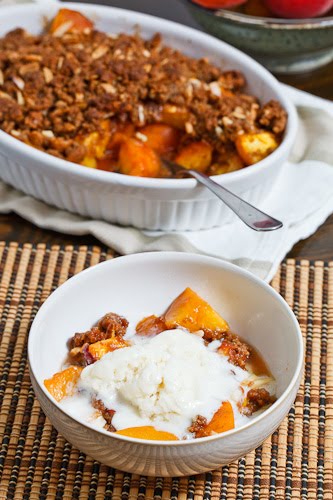 Peach Amaretti Crumble