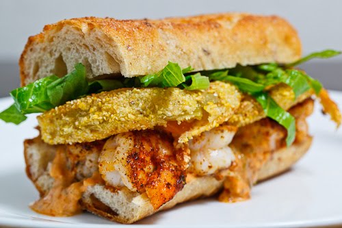 Fried Green Tomato and Shrimp Remoulade Po Boy Fried Green Tomato and Shrimp Remoulade Po Boy