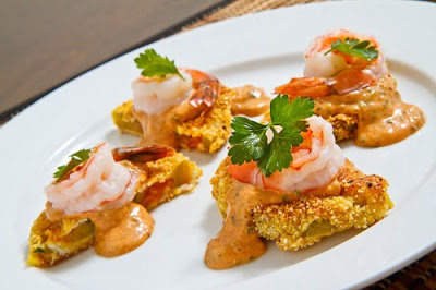 Fried Green Tomatoes with Shrimp Remoulade Fried Green Tomatoes with Shrimp Remoulade