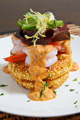 Fried Green Tomatoes with Shrimp Remoulade Fried Green Tomatoes with Shrimp Remoulade