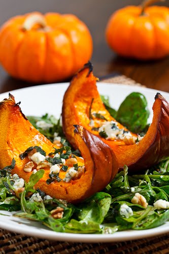 Caramelized Pumpkin and Gorgonzola Salad