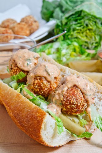 Fried Tuna Ball Po Boy Fried Tuna Ball Po Boy