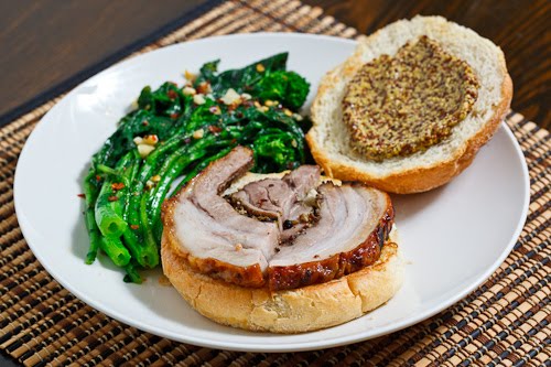 Porchetta Sandwich with Braised Rapini